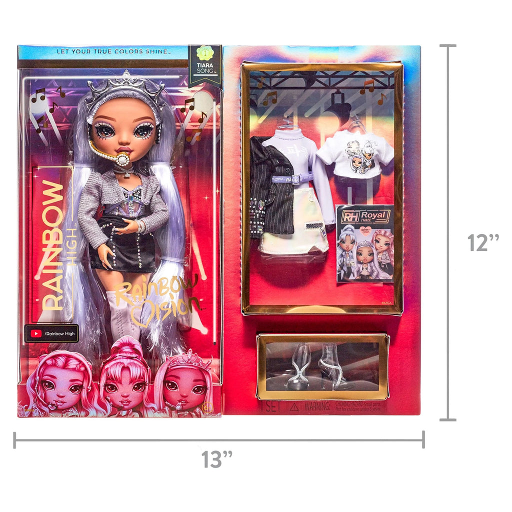 Purple Lilac Fashion Doll with 2 Designer Outfits and Microphone Headset Y846