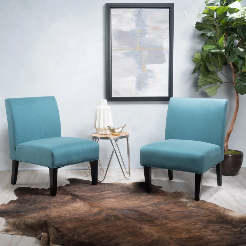 Gray Fabric Slipper Accent Chair R3359
