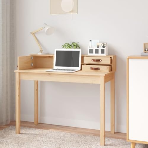 43.3"x19.7"x36.6" Solid Wood Pine Desk X947