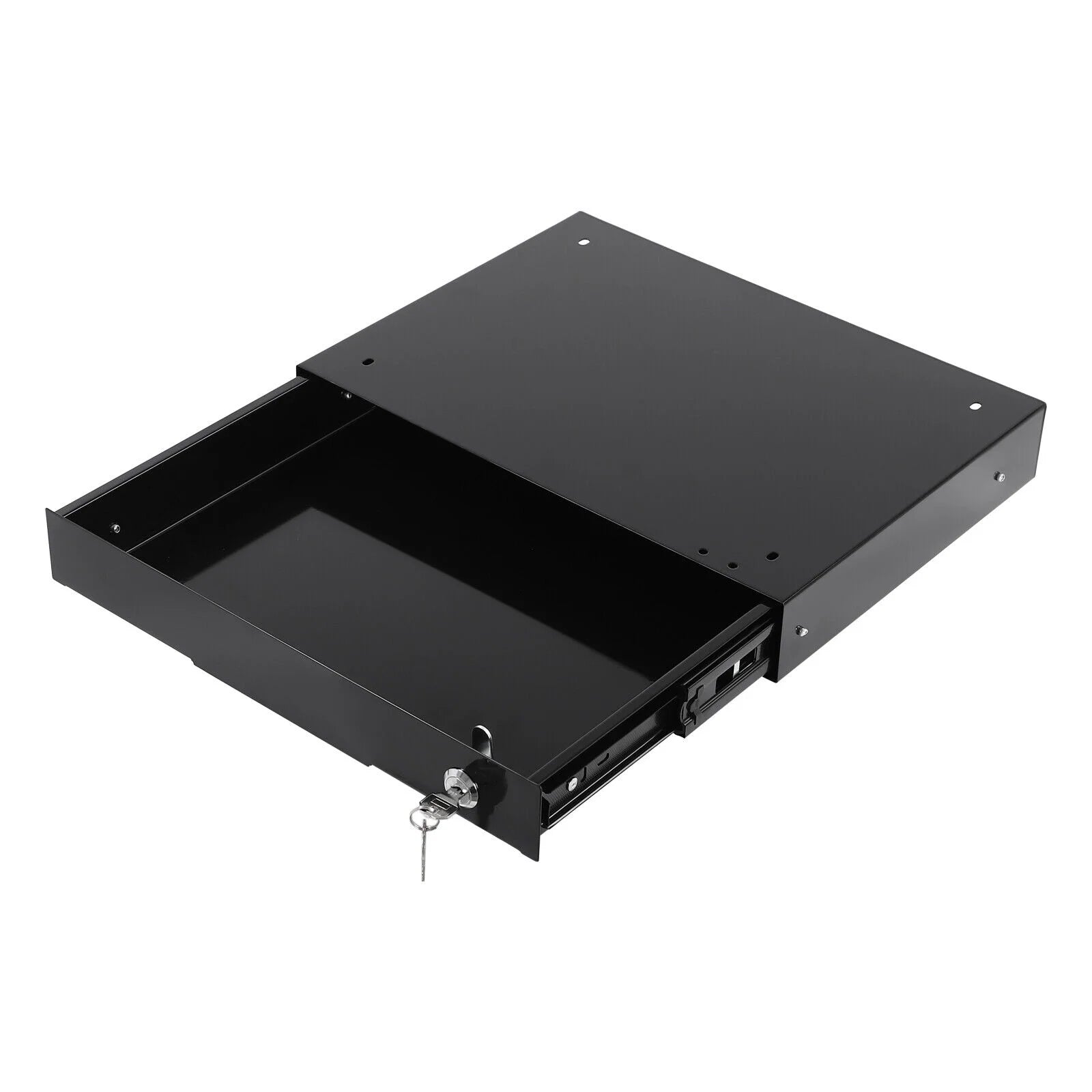Black Sliding Drawer Storage Tray with Keys P70643