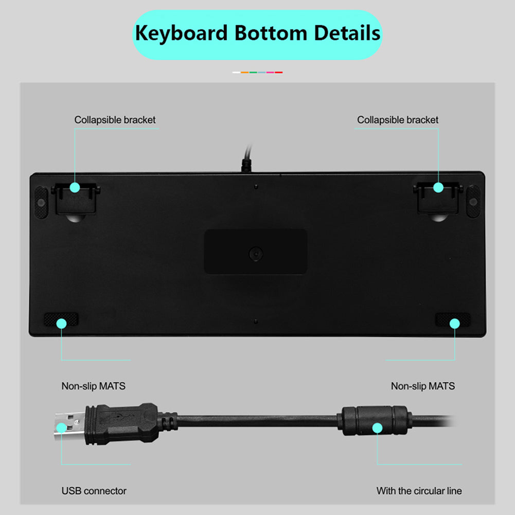 87-Key Gaming Mechanical Keyboard with Backlit LED W94371