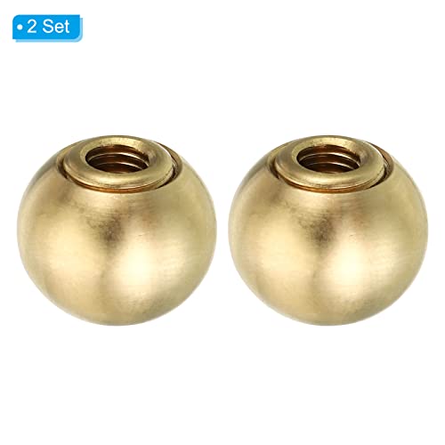 25mm Brass Ball Lamp Finials Caps Knob, 2 Set C472