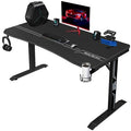 Carbon Fiber Surface Gaming Computer Desk with Cup Holder E748