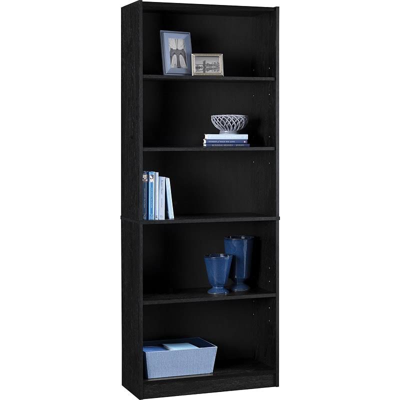 5-Shelf Standard Bookcase, Black Z23847