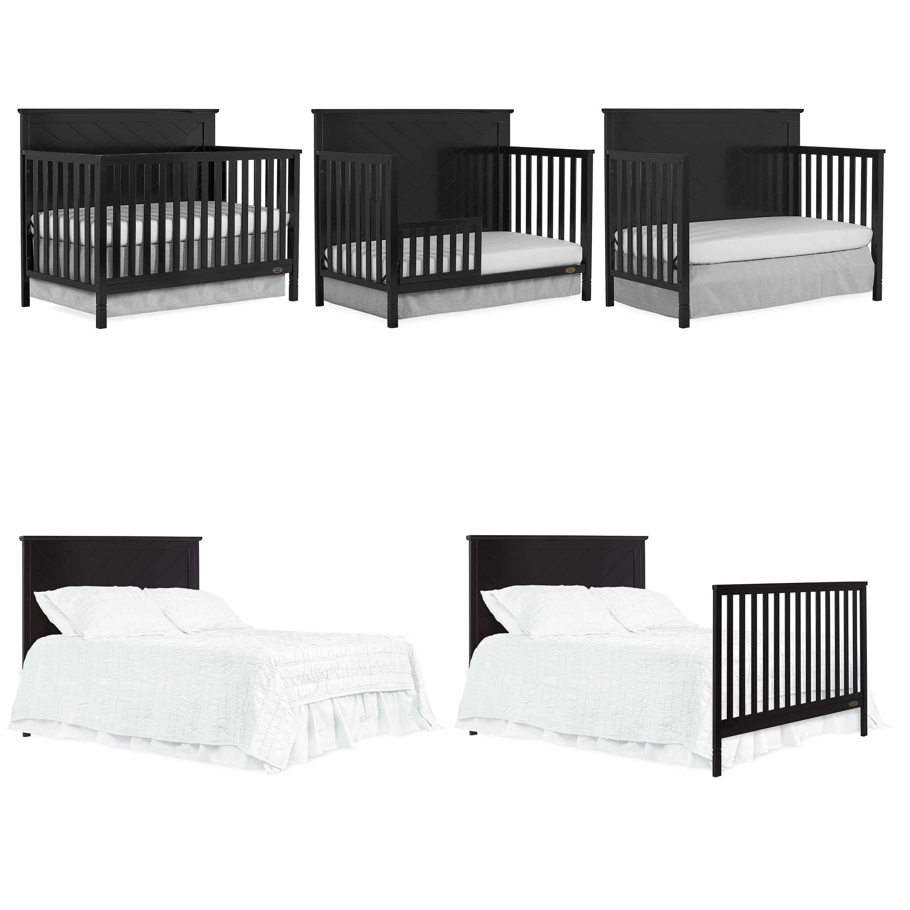 5 in 1 Convertible Crib Black G7981