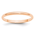 10K Rose Gold Half Round Band Ring Size 6.5 J48932