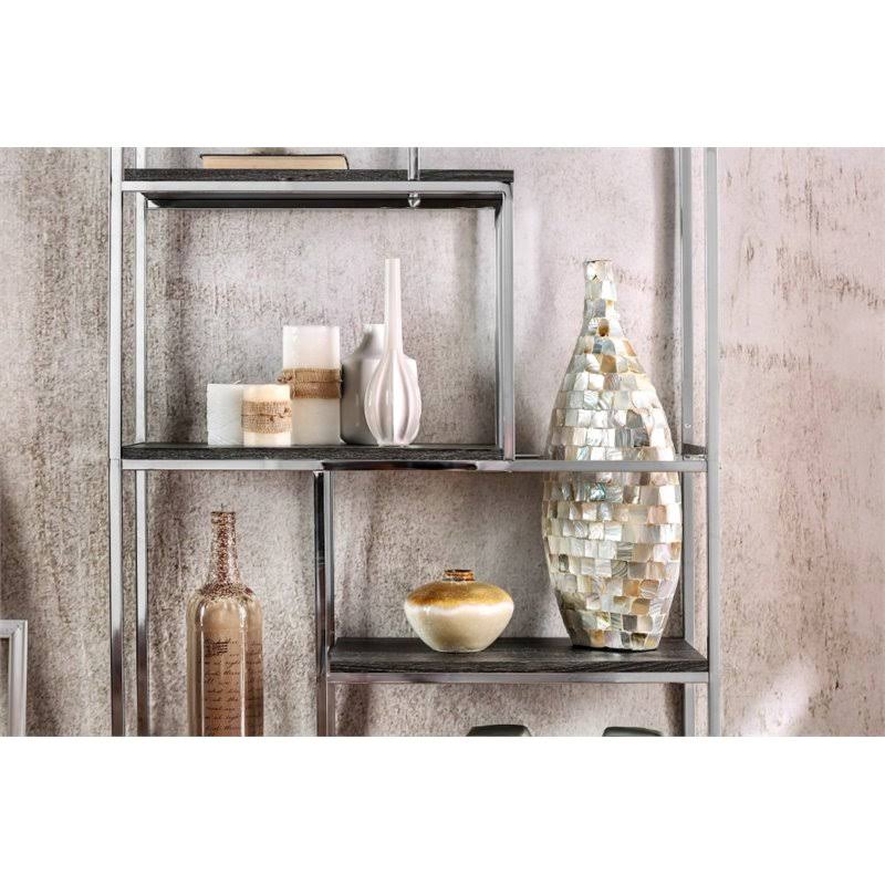 Chrome 6 Shelf Bookcase F338
