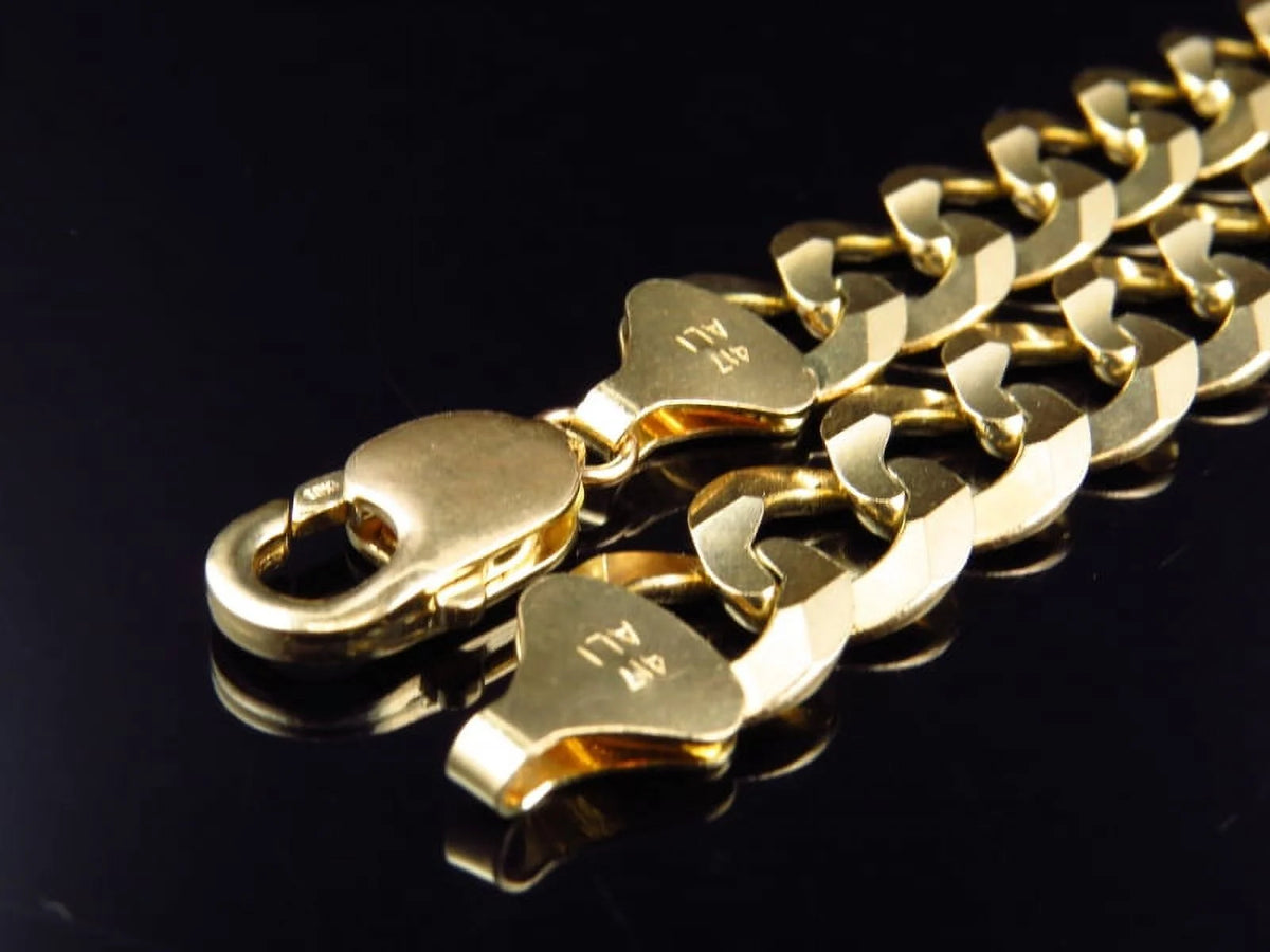 10K Yellow Gold Cuban Chain 11.5 MM 20-30" D272479