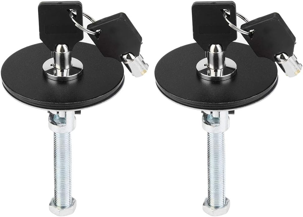 Black Aluminum Alloy Engine Hood Lock Pin Kit I5297
