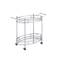 Clear Glass Serving Cart N5885