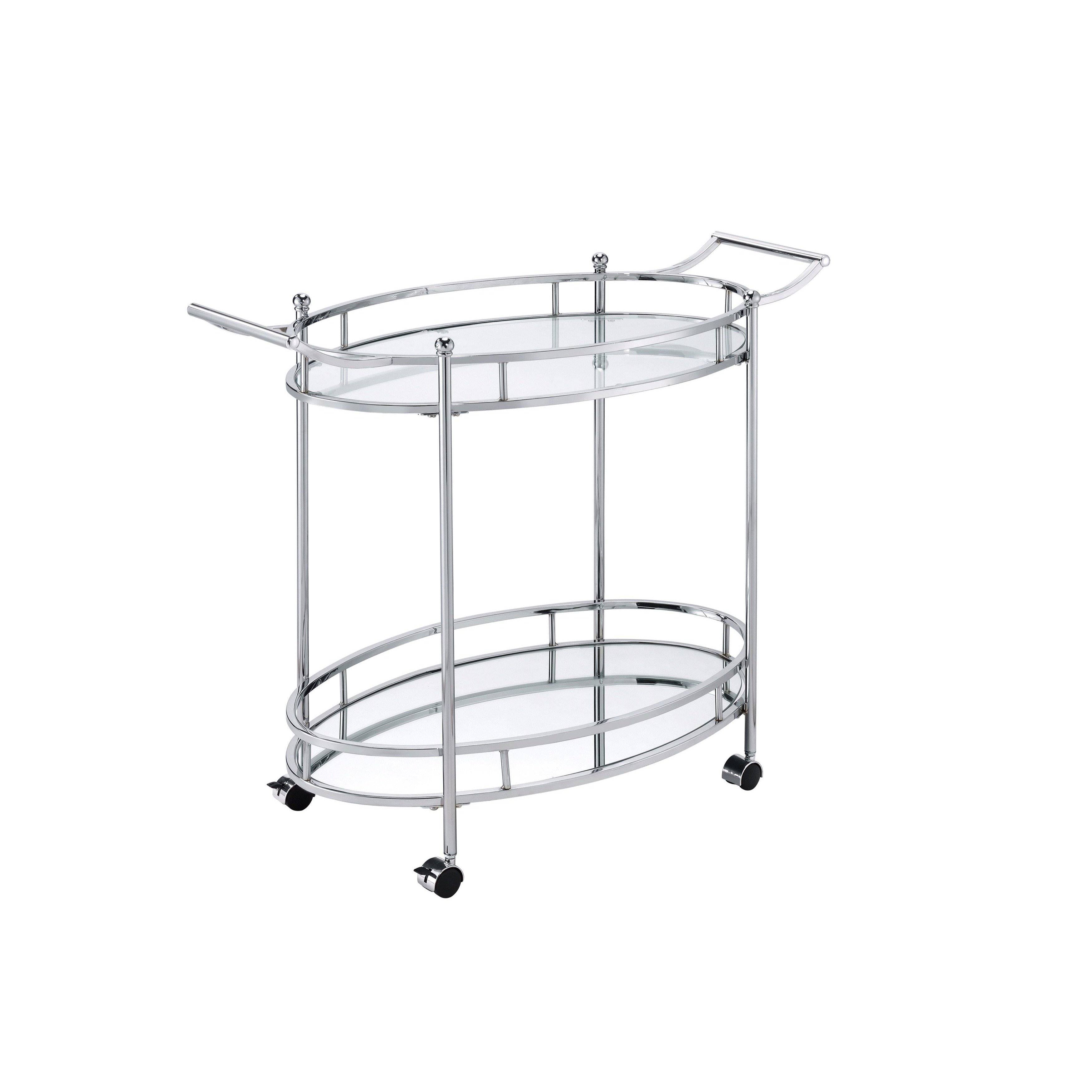 Clear Glass Serving Cart N5885