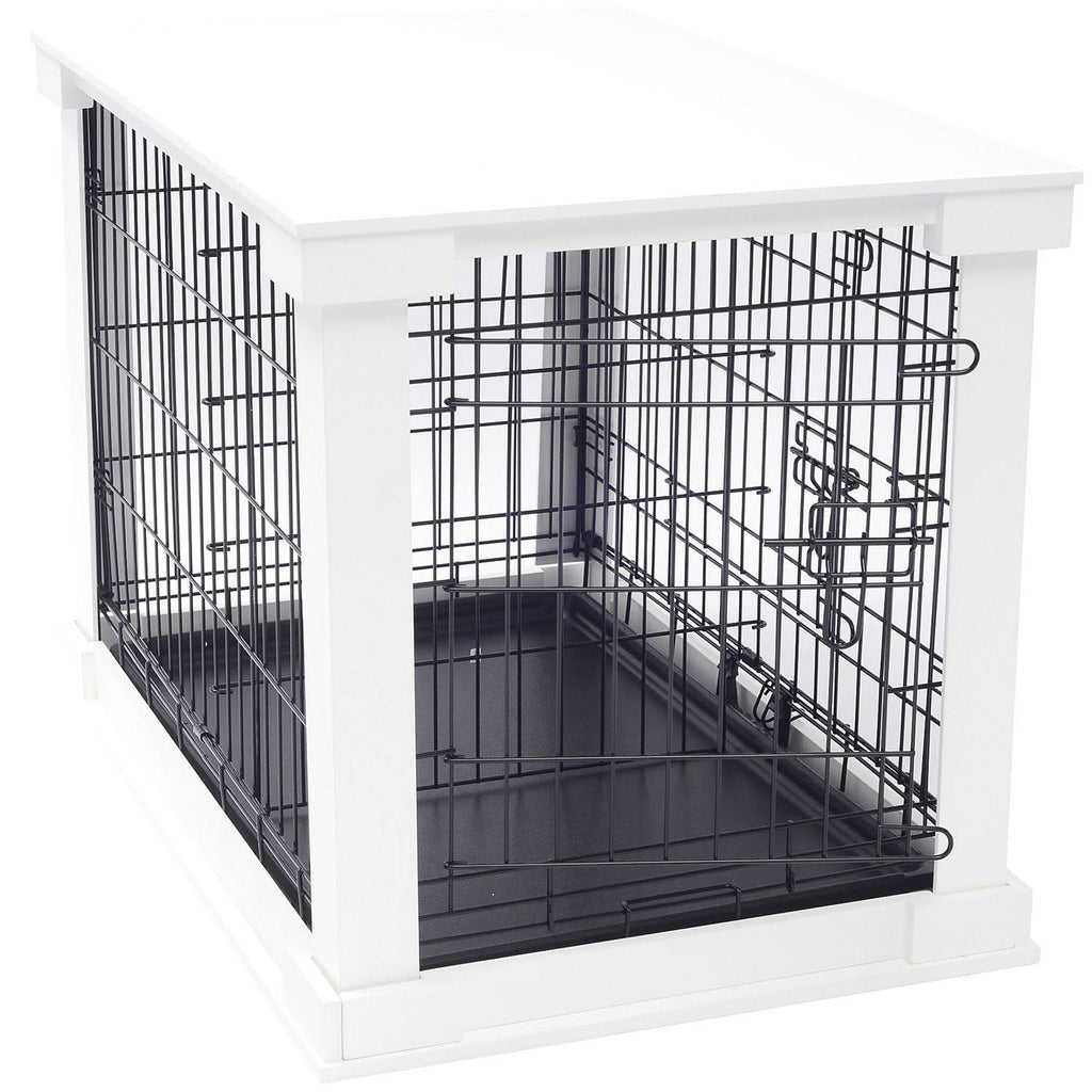 Medium White Cage with Crate Cover K61985