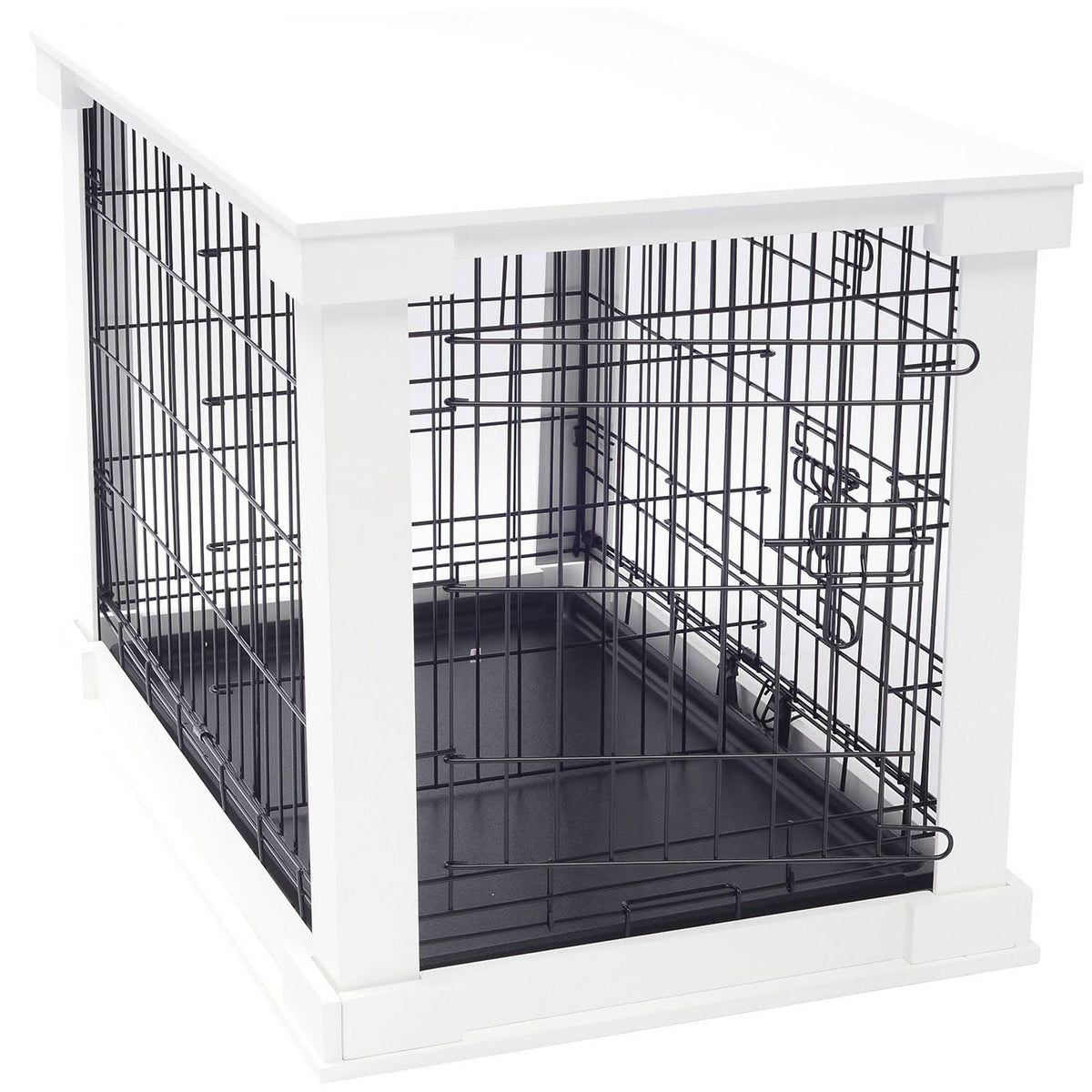 Medium White Cage with Crate Cover K61985