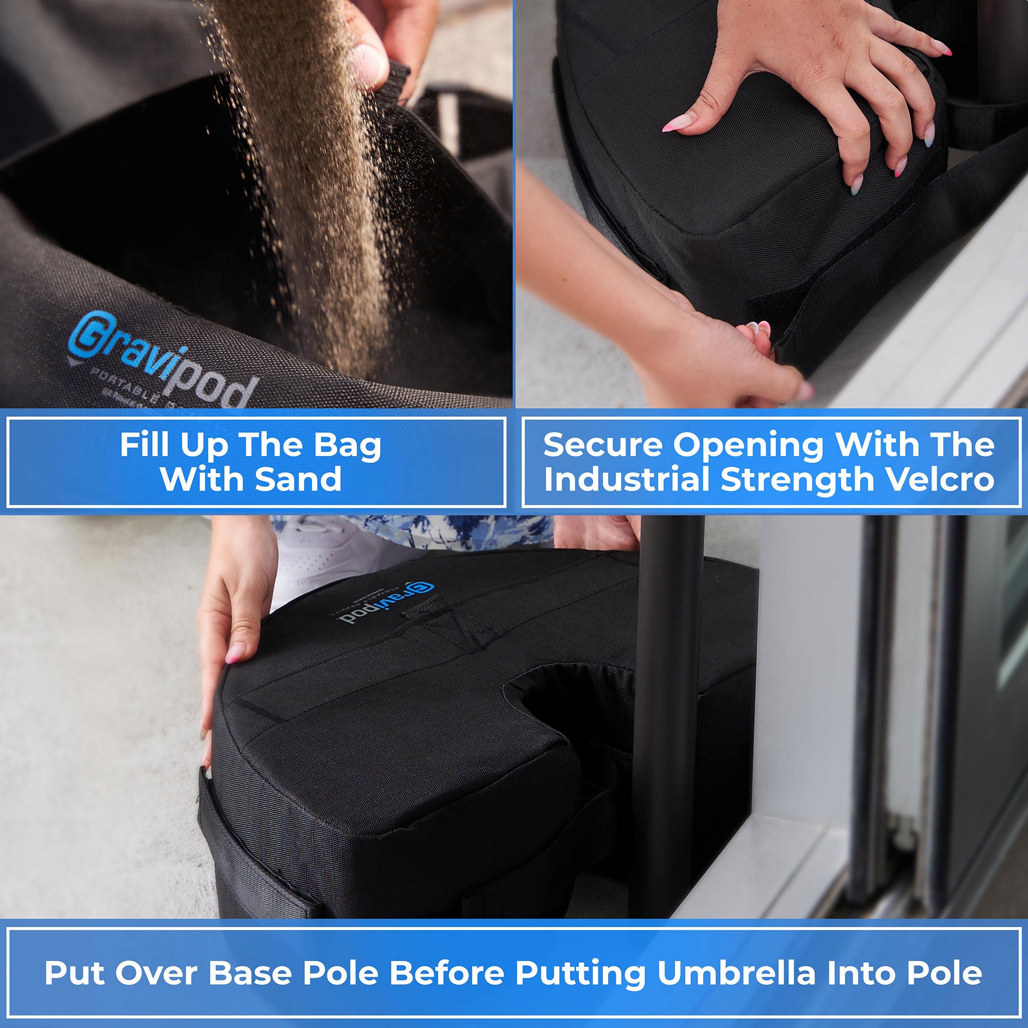 Half Round Umbrella Base Weight Bag T2668