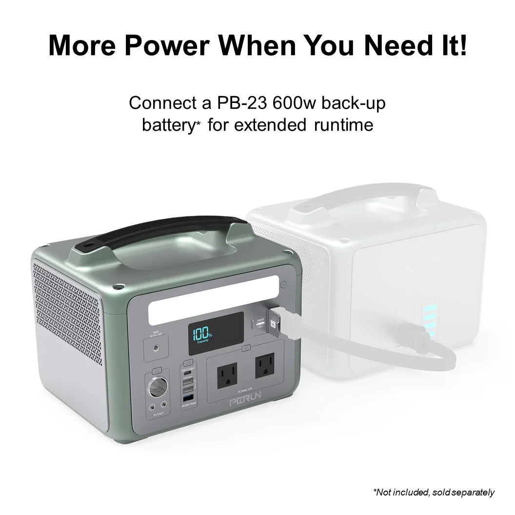 1200 Peak Starting Watts 600W Continuous Portable Power Station T746306