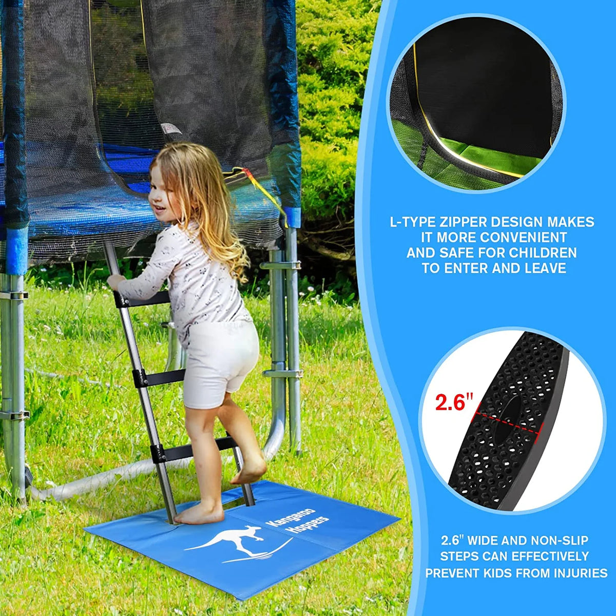 Blue 15FT Trampoline with Basketball Hoop W104