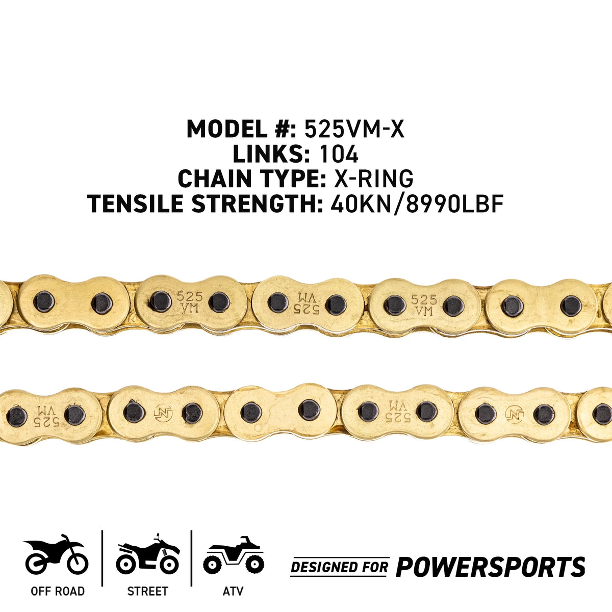 Sprocket Chain Set 18/43T 525 X-Ring Motorcycle N19353