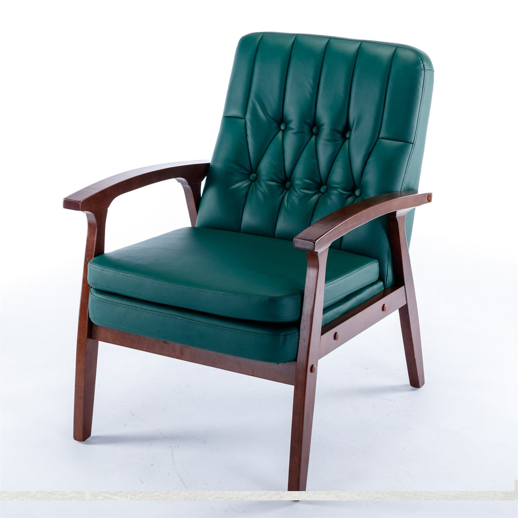Green Fabric Upholstered Armchair Sofa T90421