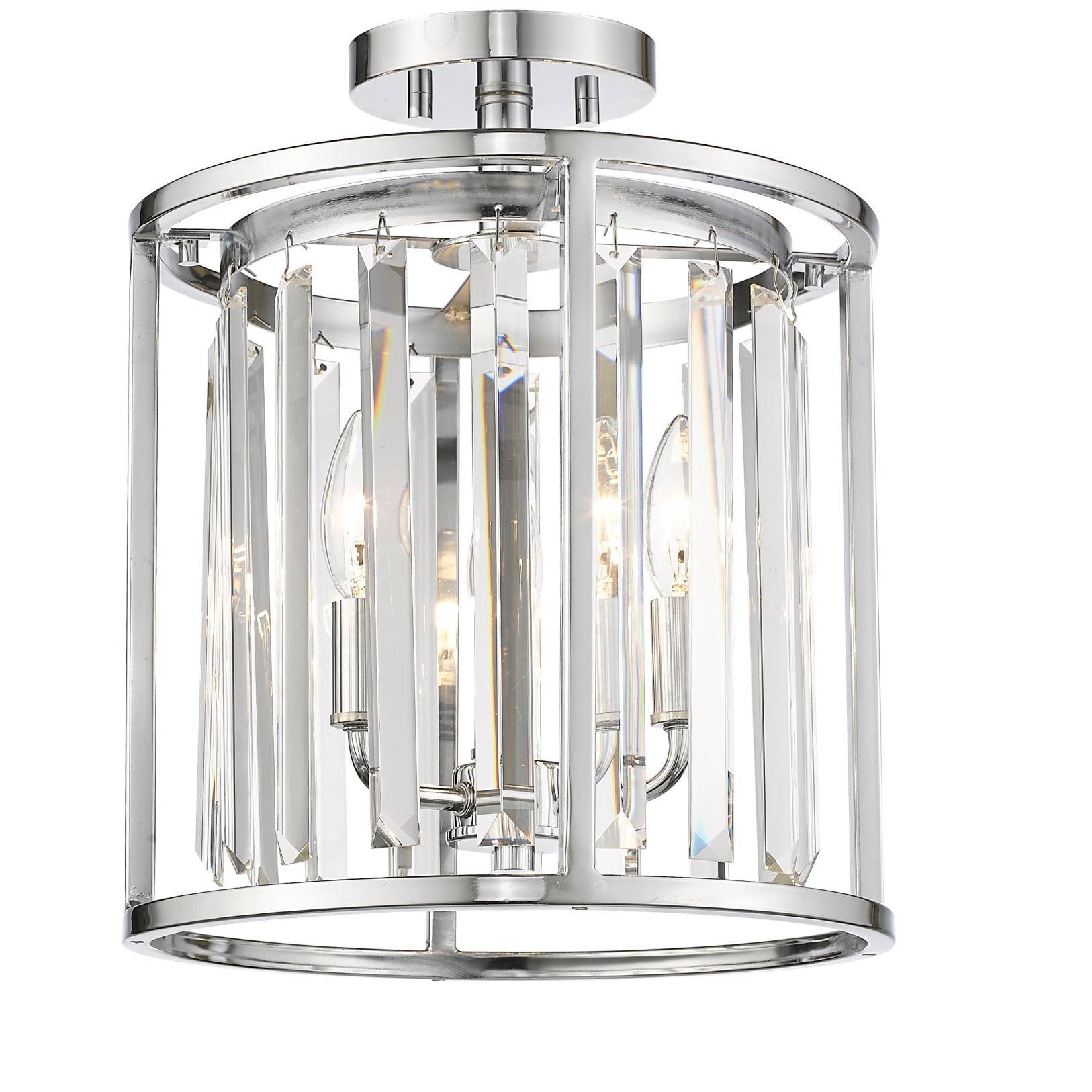 Bronze 3 Light Semi Flush Mount C2065