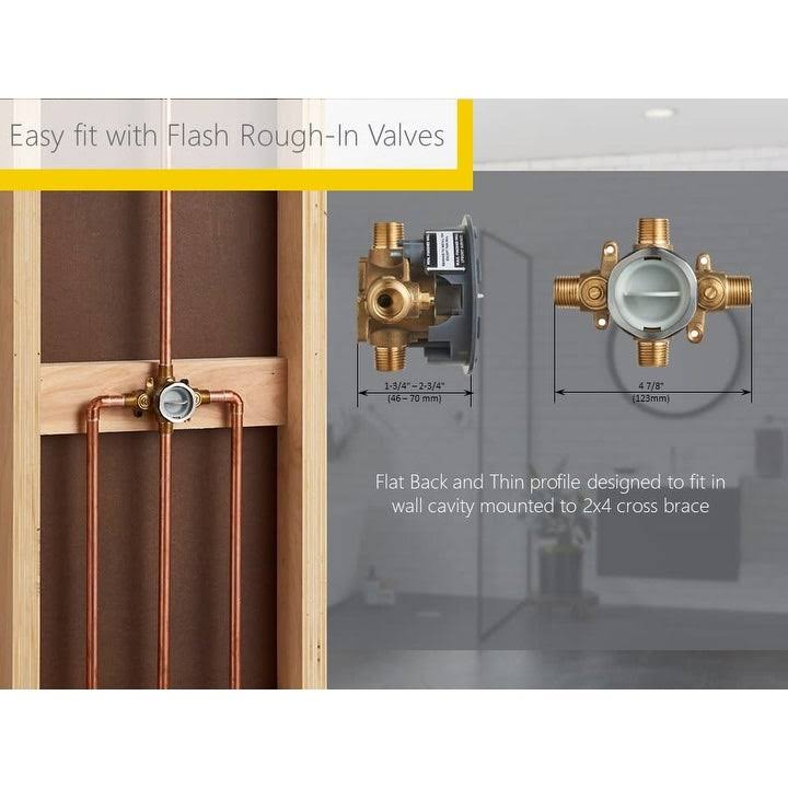 Brushed Nickel 3 Tub and Shower Faucet P8173