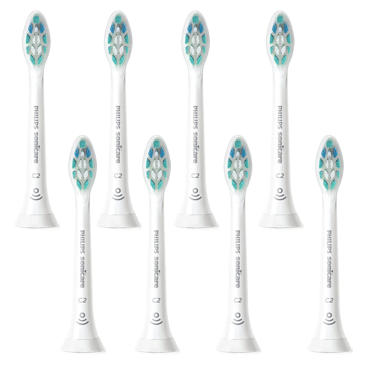 White 8 Pack Toothbrush Head S880