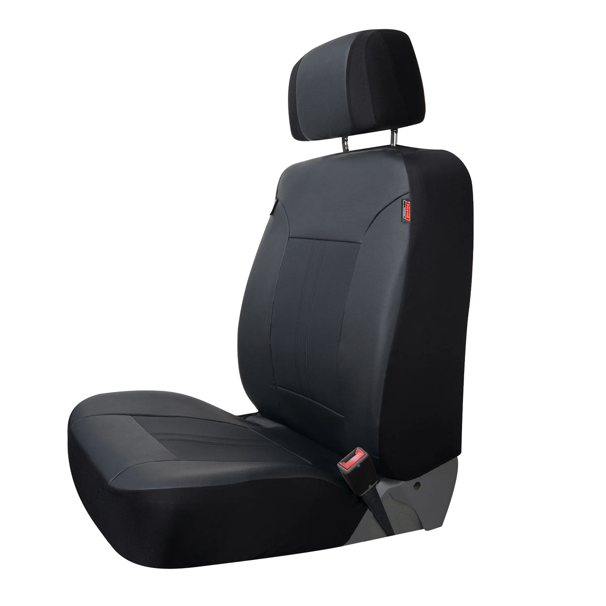 3 Piece Vegan Leather Seat Covers Black V21338
