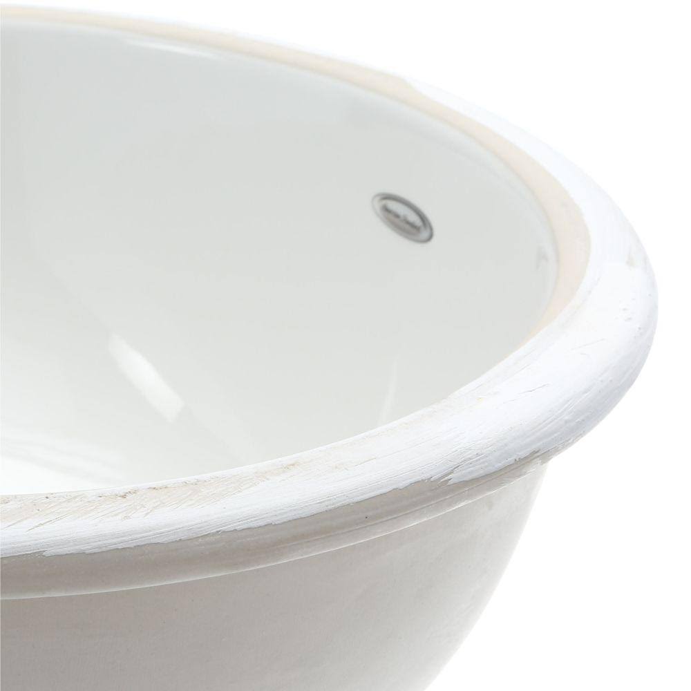 White Undermount Bathroom Sink B61969