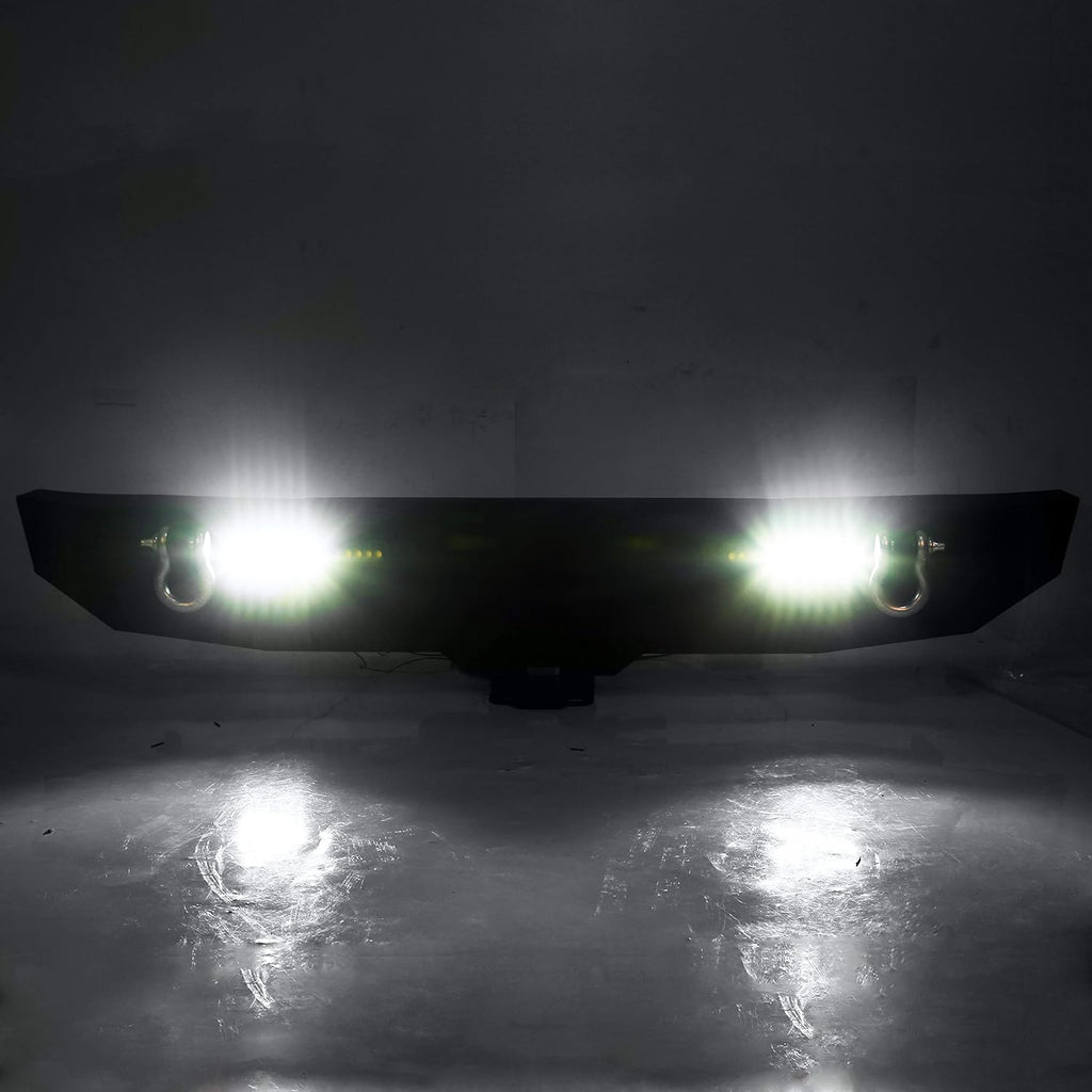 Steel Rear Bumper with D-Ring with LED Lights W738828