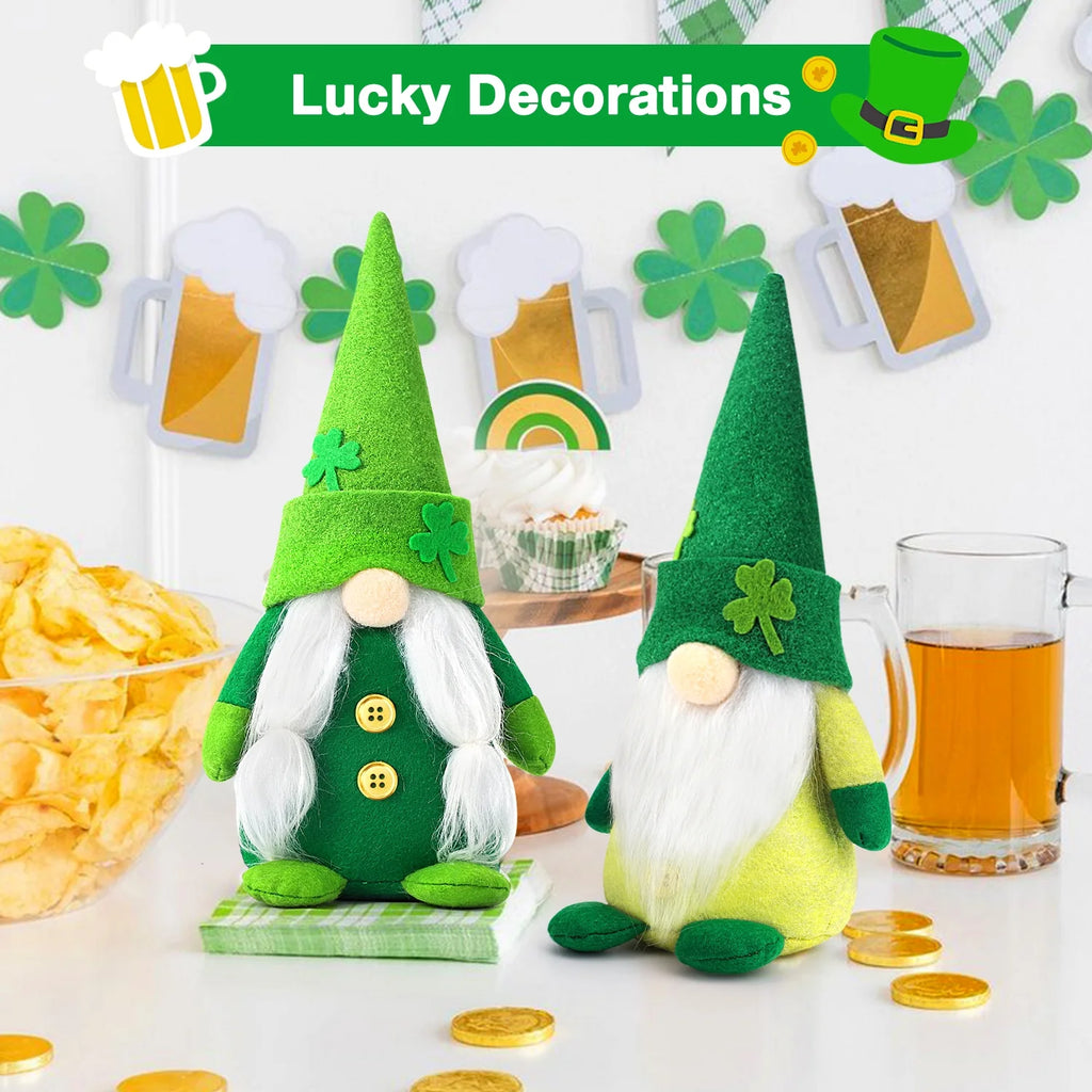 2Pcs Green Gnome Plush Decorations Y99759