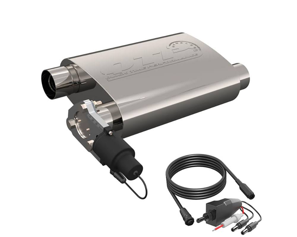 2.5in Weld-On 304SS Reverse Screamer Muffler with Bolt-On Electric Cutout Q127719