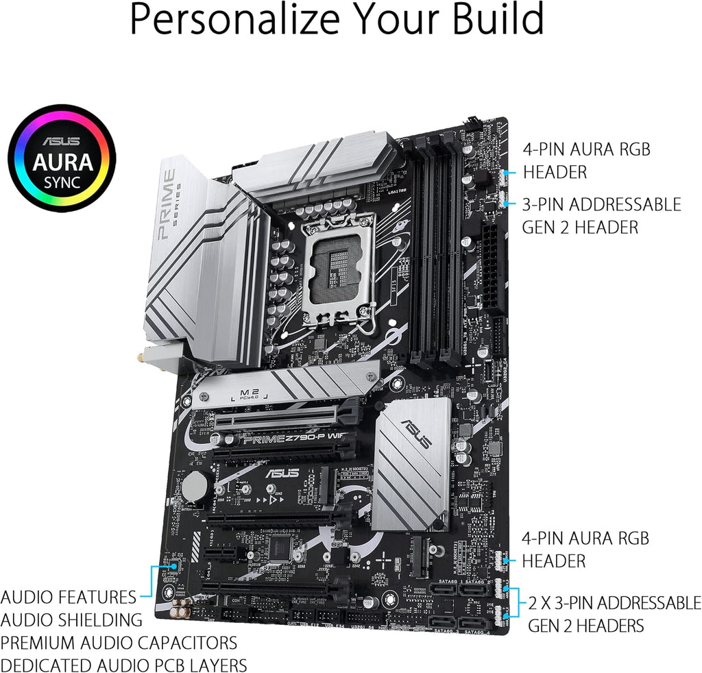 Z790 ATX Motherboard with WiFi 6, PCIe 5.0, DDR5, 3X M.2, Thunderbolt 4, 2.5Gb LAN E612453
