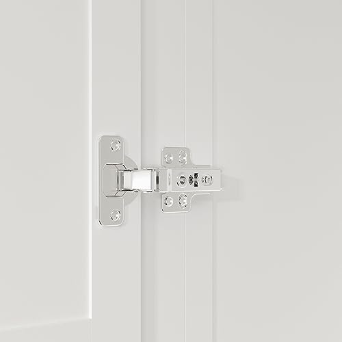 White 3 Door Wardrobe with Mirror and 5 Drawers A6113