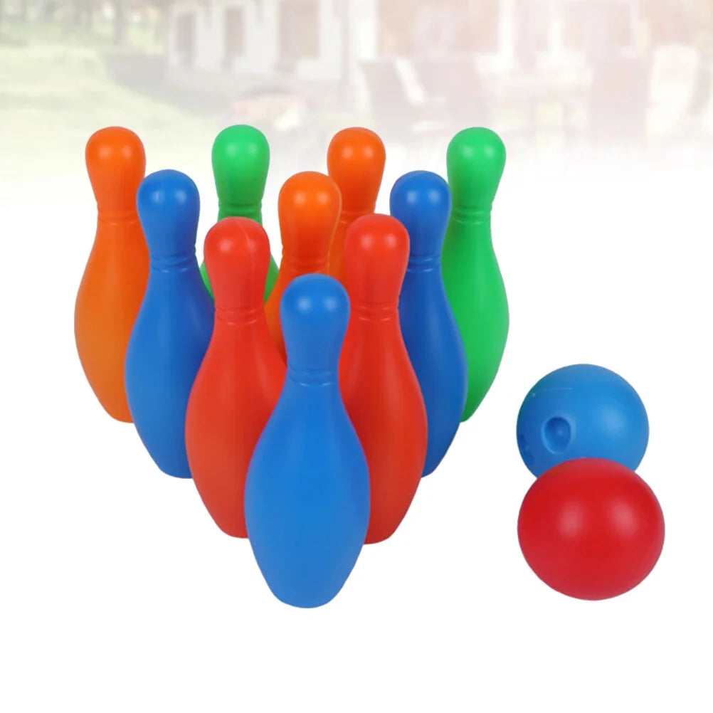 Bowling Set Kids Game Toys Indoor Ball Outdoor Plastic Party Skittle Games Sports Pin Balls Play H635750