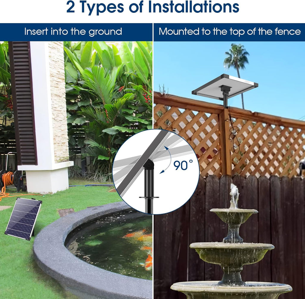 12 Watt Solar Fountain Pump Kit with PVC Tubing E564770