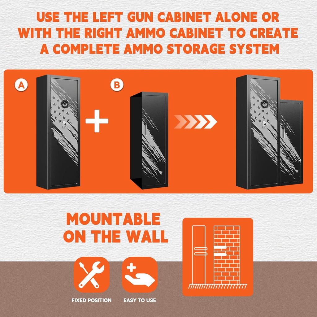 8-12 Rifle Gun Safe with Detachable Gun Racks A528228