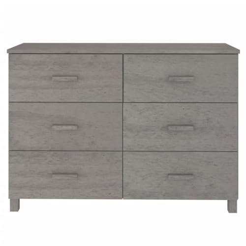 Light Gray Solid Wood Pine Sideboard U964