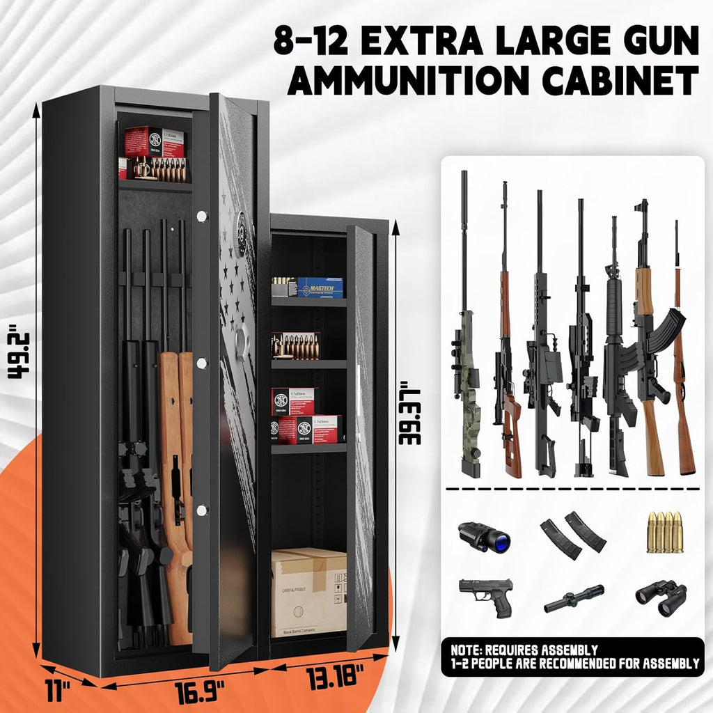 8-12 Rifle Gun Safe with Detachable Gun Racks A528228