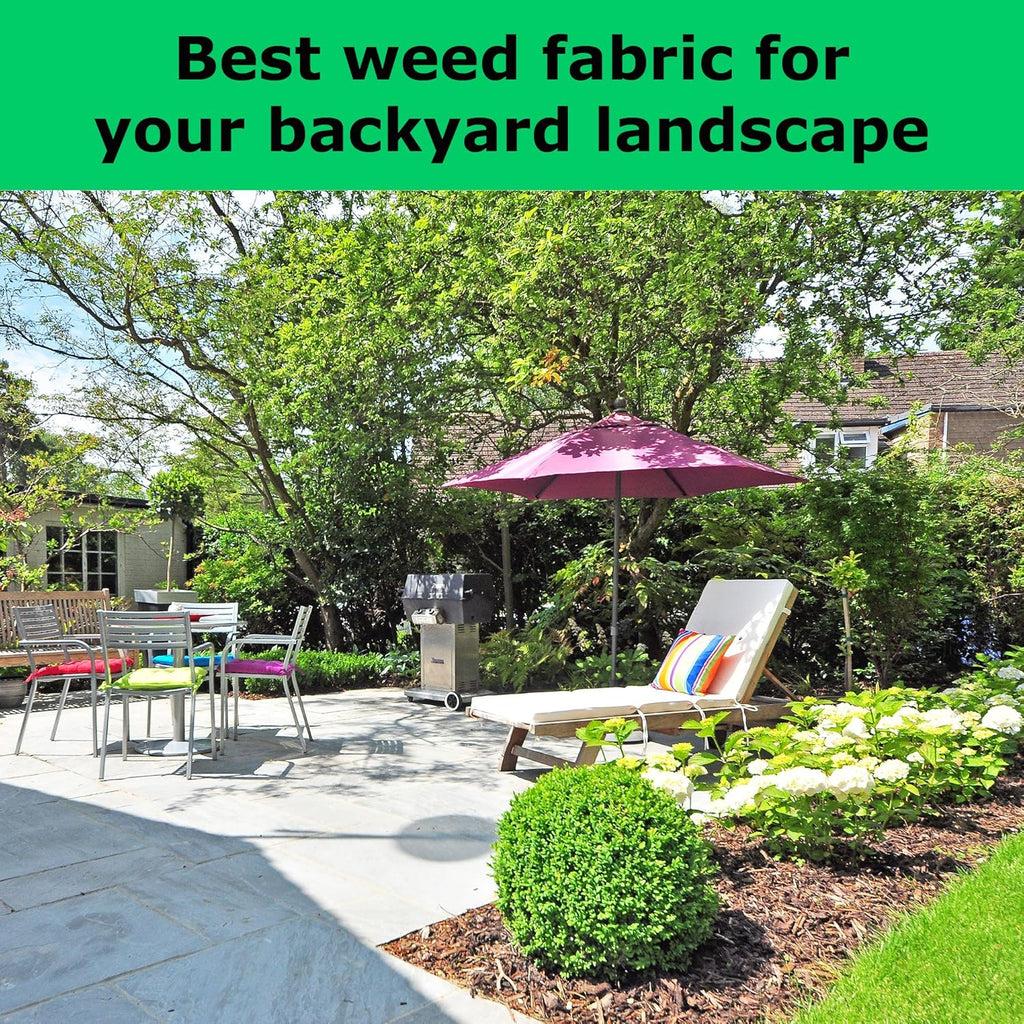 Heavy Duty Weed Barrier Garden Fabric Roll 1.8 oz 3 Ft X 300 Ft Pack of 2 E4178