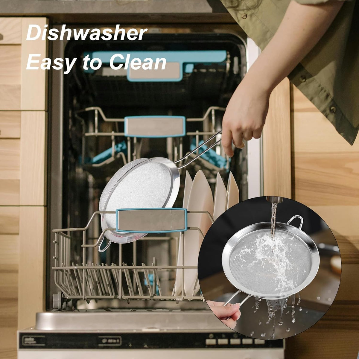 Stainless Steel Fine Mesh Colander Sieve W2170