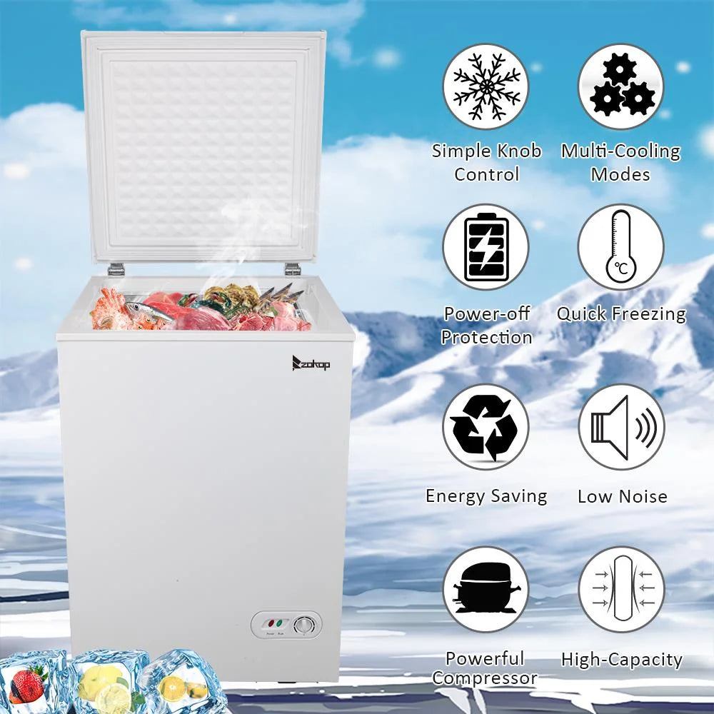 White Single Door Chest Freezer G108