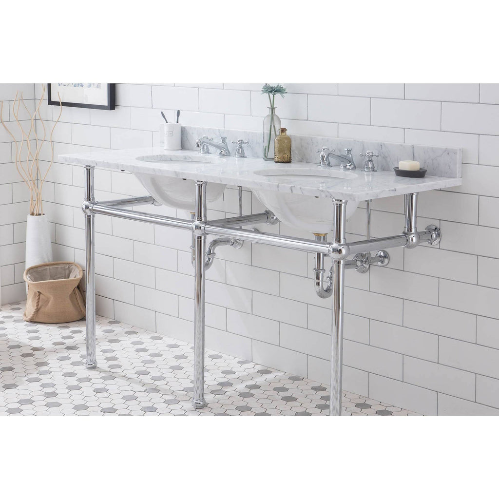 60x22 Double Wash Stand in Chrome P62699