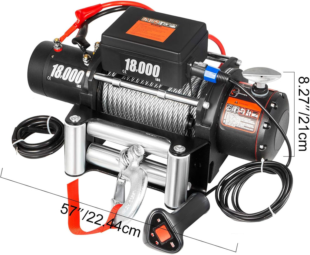 18000lbs Electric Winch with Wireless Remote Control M250