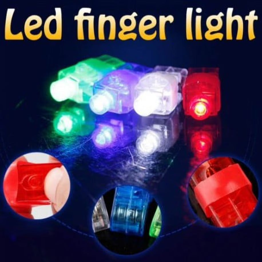 100/pk LED Party Finger Rings Lights for Kids U14167