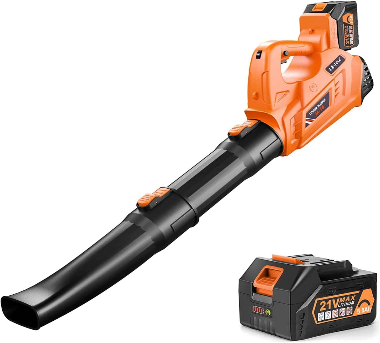 21V 320 CFM 180 MPH Cordless Leaf Blower with 5.0Ah Battery and Charger W3306