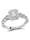 Emerald Cut Diamond Engagement Ring in 14K White Gold G16633