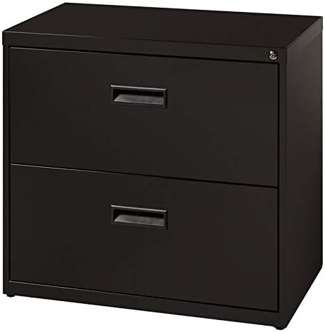 2 Drawer Lateral File Cabinet in Black W73917