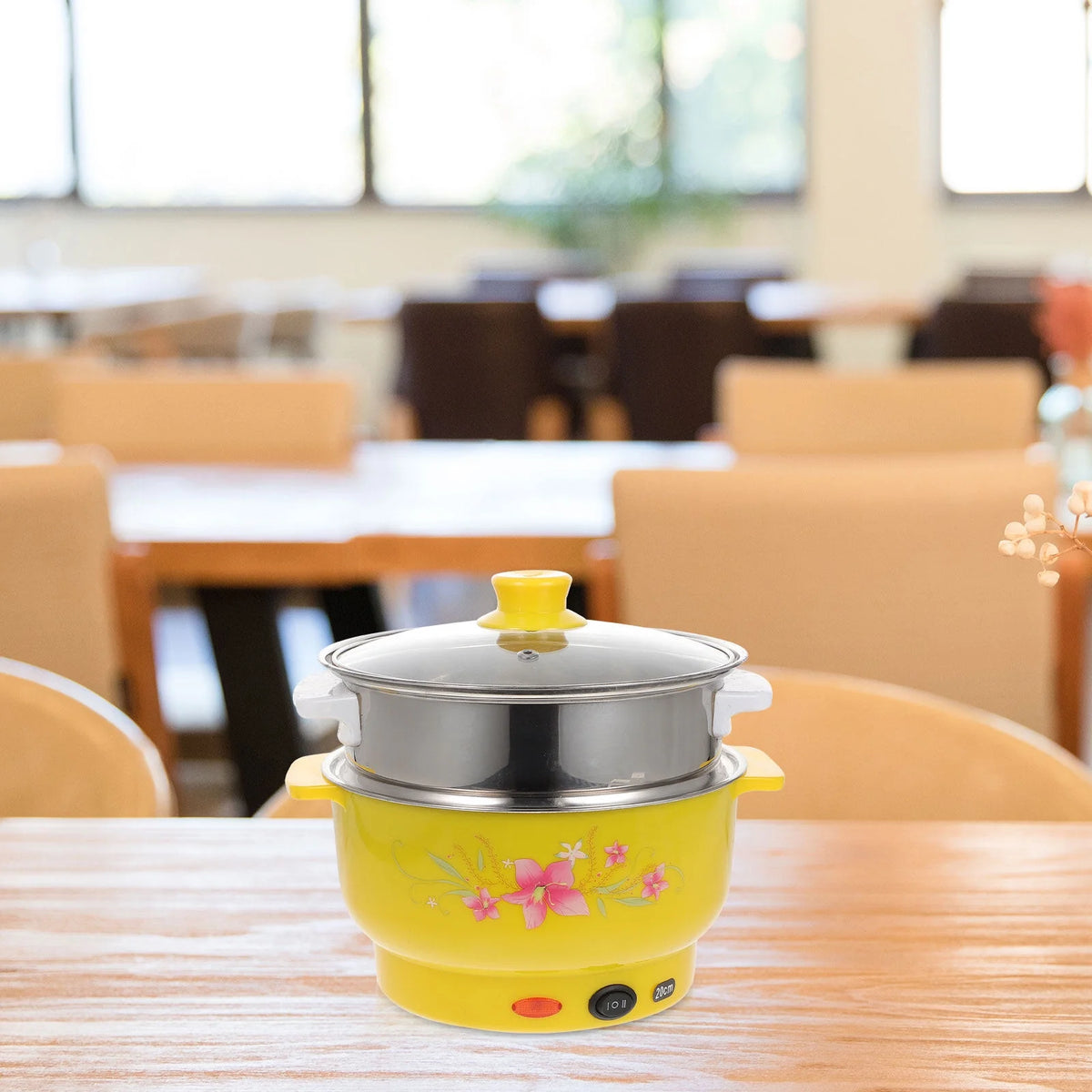 20cm Double Layers Electric Steamer Pot with UK Plug G8669