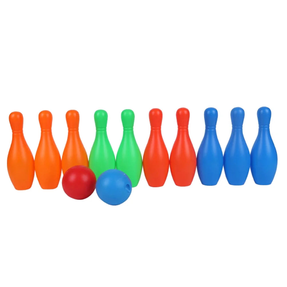 Bowling Set Kids Game Toys Indoor Ball Outdoor Plastic Party Skittle Games Sports Pin Balls Play H635750