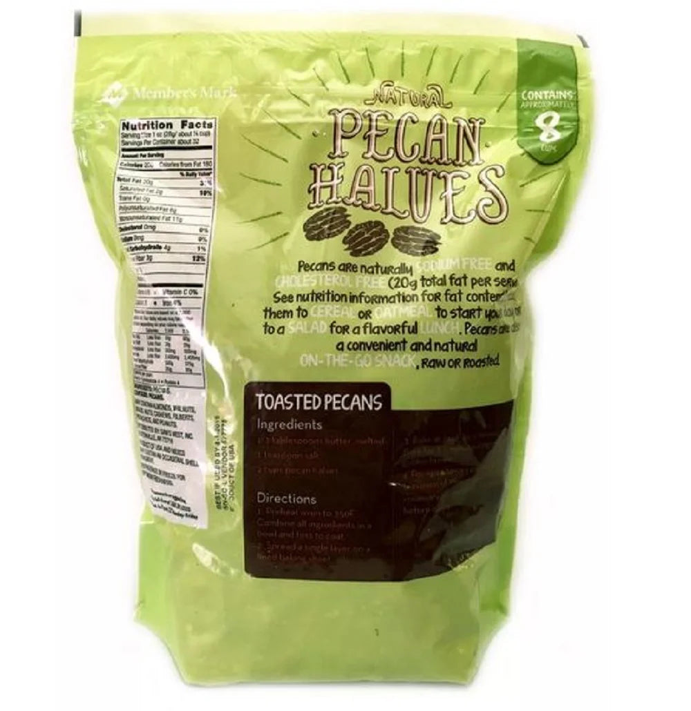 2 Pack Natural Pecan Halves (2 lbs.) I885