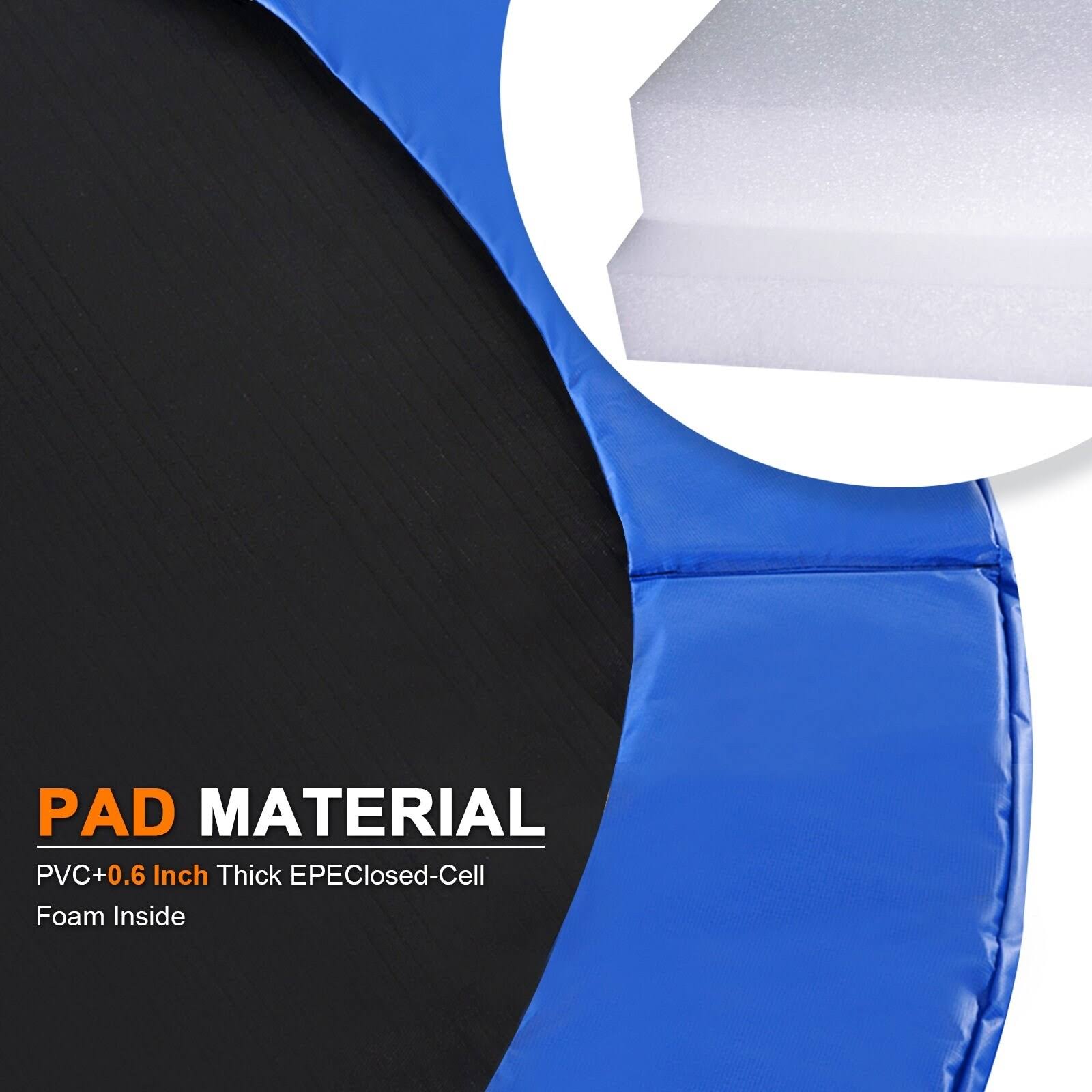 13ft Round Trampoline with Basketball Hoop Safety Enclosure Pad Ladder K3994